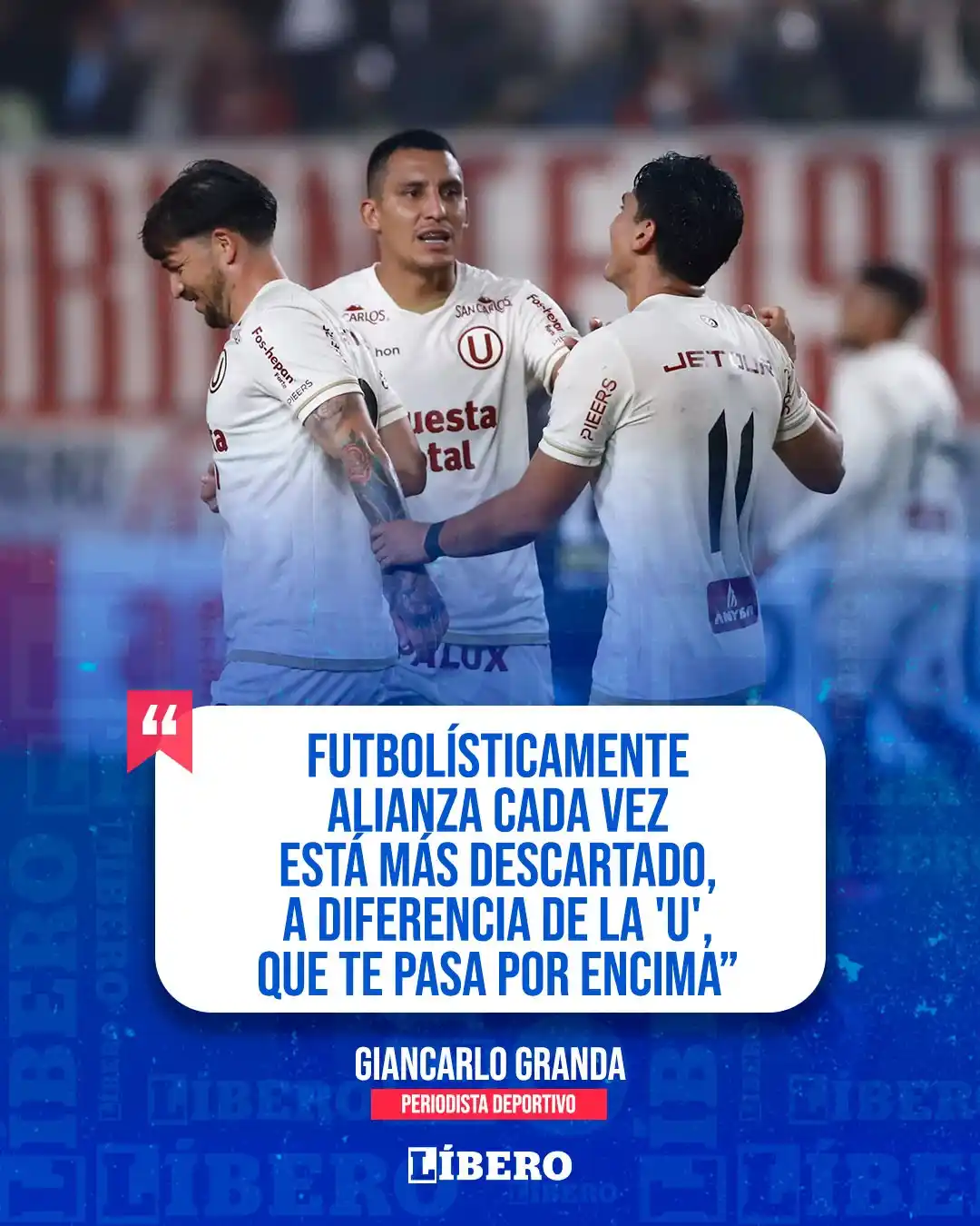 Image from Líbero: ¡𝙇𝘼 '𝙐' 𝘿𝙀𝙎𝙏𝘼𝘾𝘼! 💯  El 'Flaco' Granda habló sobre la golead...