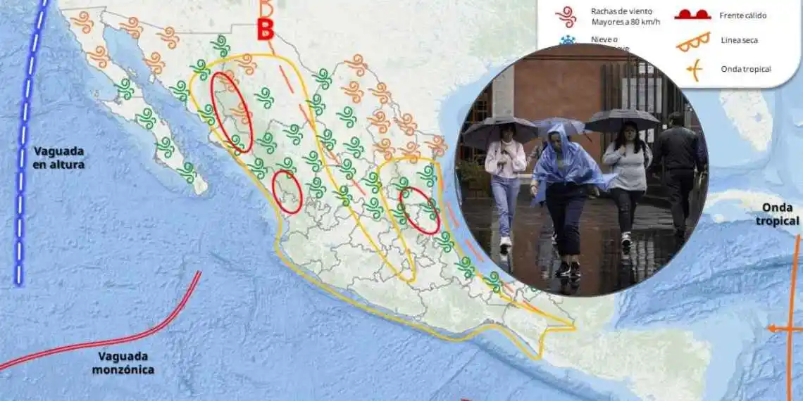 Image from Vox Populi Noticias: ⛈️🌧️☔¿Qué Estados de México tendrán lluvias intensas este sábado 21 d...