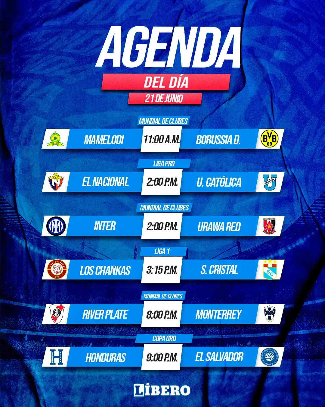 Image from Líbero: ¡𝗥𝗜𝗖𝗢 𝗠𝗘𝗡𝗨́ 𝗗𝗘𝗣𝗢𝗥𝗧𝗜𝗩𝗢! ⚽📺 Sobrinos, les dejamos la ...