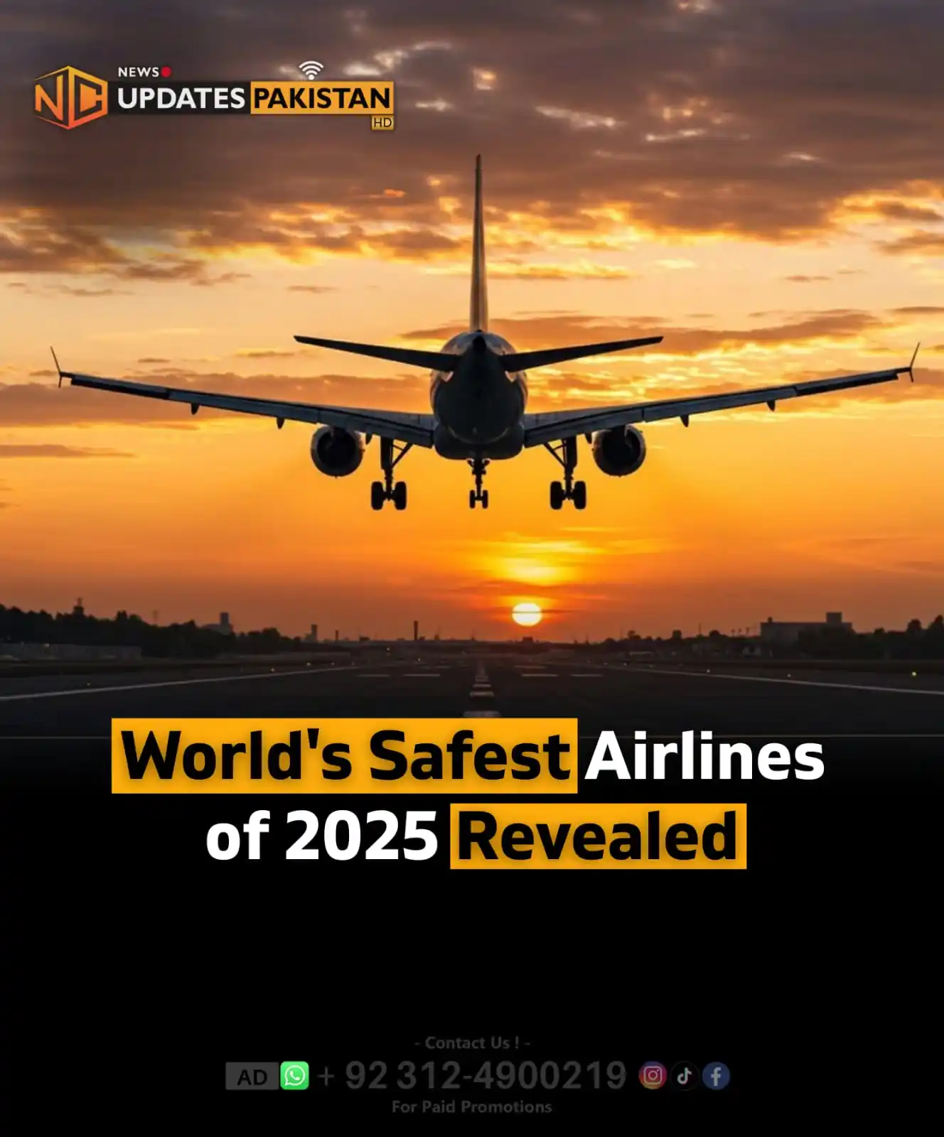 Image from NC Updates Pakistan: The 2025 list of the world’s safest airlines is out now and it’s good ...