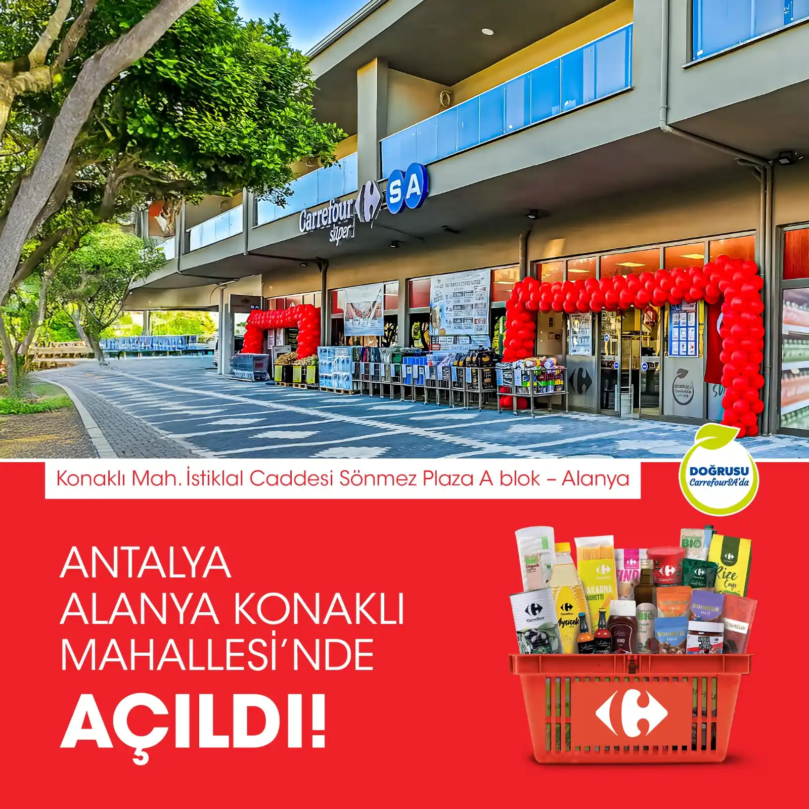 Image from CarrefourSA: Yeni CarrefourSA Süper mağazamız Antalya Alanya Konaklı'da açıldı! 💙 ...
