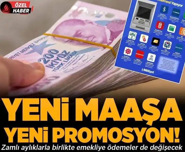 Image from Milliyet: 📰 Yeni maaşa yeni promosyon! ▪️ Zamlı aylıklarla birlikte emekliye ...