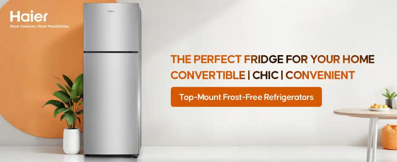 Image from Mynaa: Amazon | Haier 240 L, 2 Star, Frost Free Double Door Refrigerator @184...
