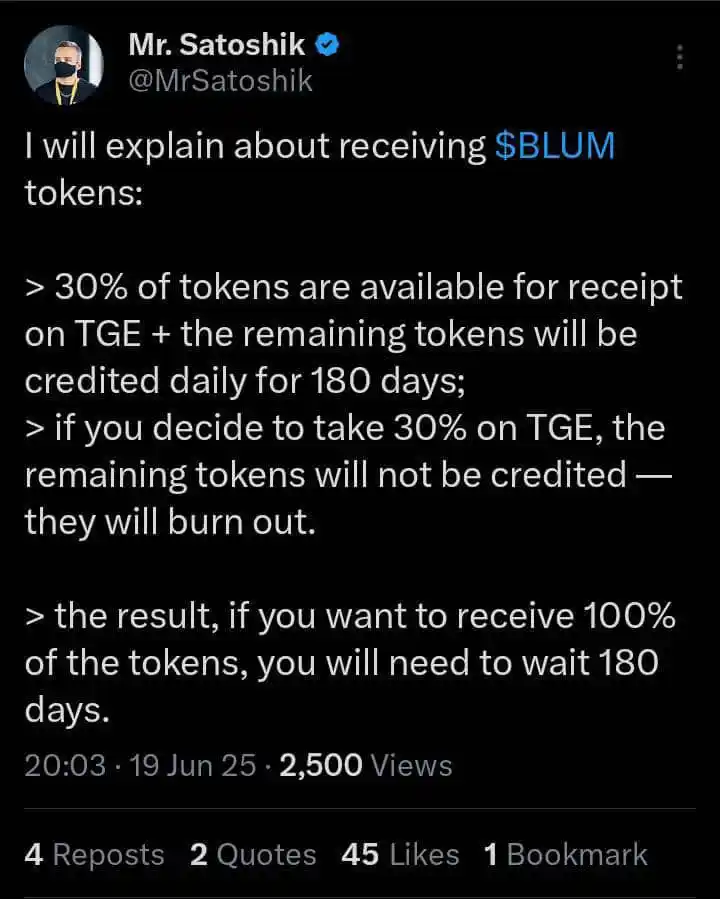 Image from Grëât Cryptö Nêws: *Another shocking news on Blum!* 😃😃 *Nothing dey sha shock me for ...