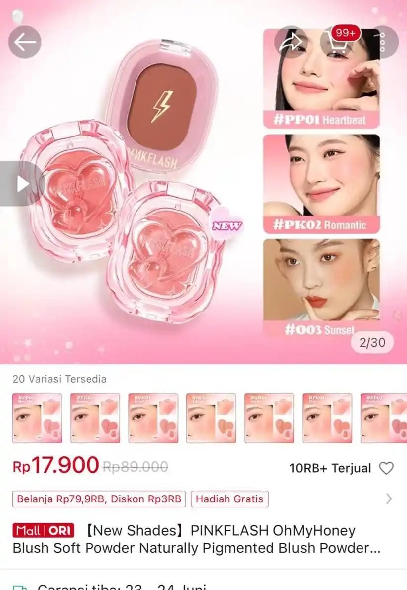 Image from shopee finds #barangmurah🎀: Blush oonn normal 25K https://s.shopee.co.id/7ARyHdzxky...