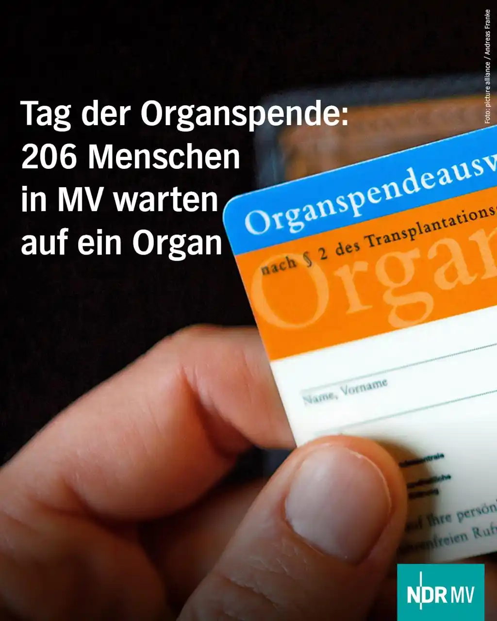 Image from NDR MV Nachrichten: Die Transplantation eines Organs bedeutet für viele eine neue Lebenspe...