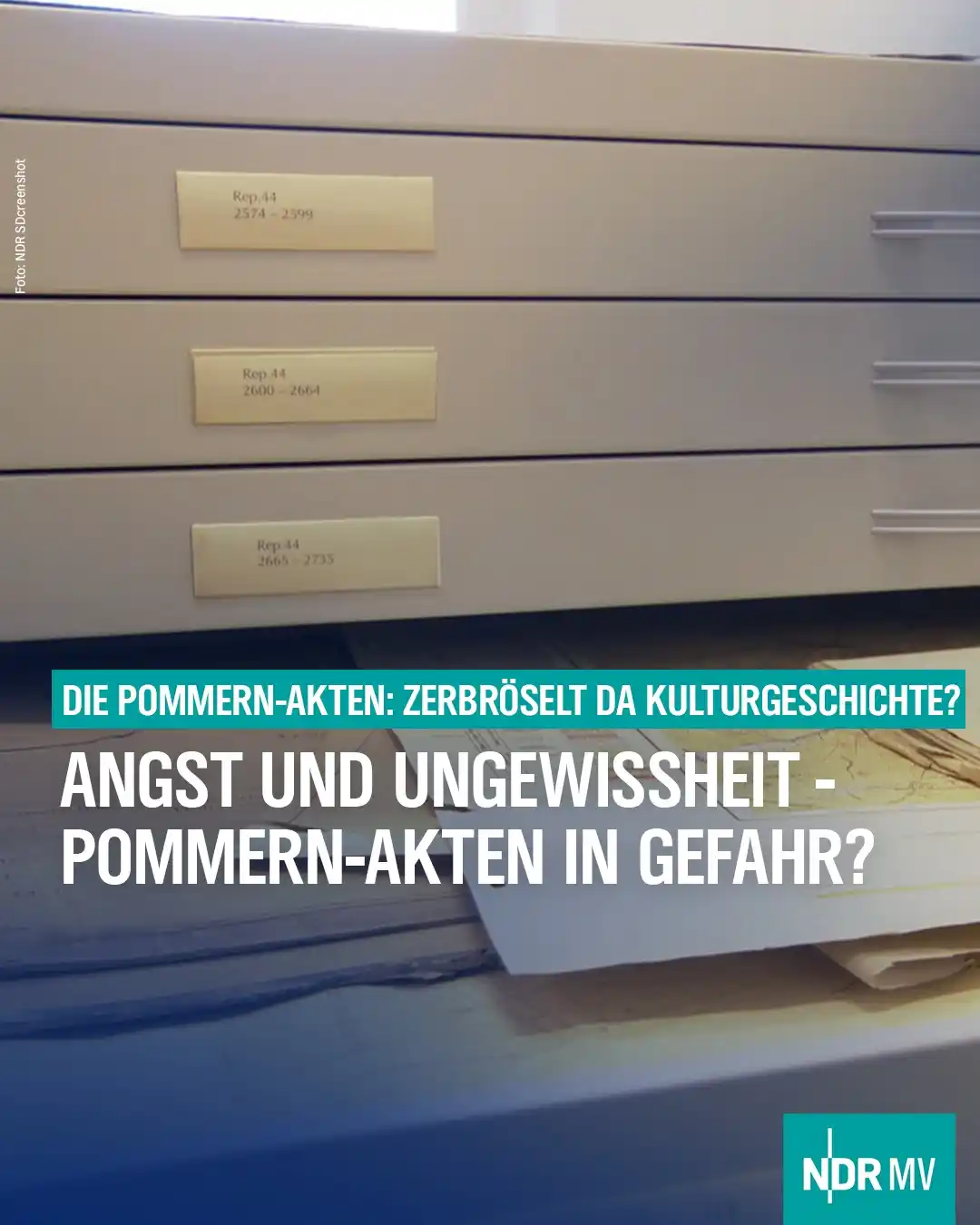 Image from NDR MV Nachrichten: „Es gibt keinen anderen Archivstandort in Deutschland, der von einem B...