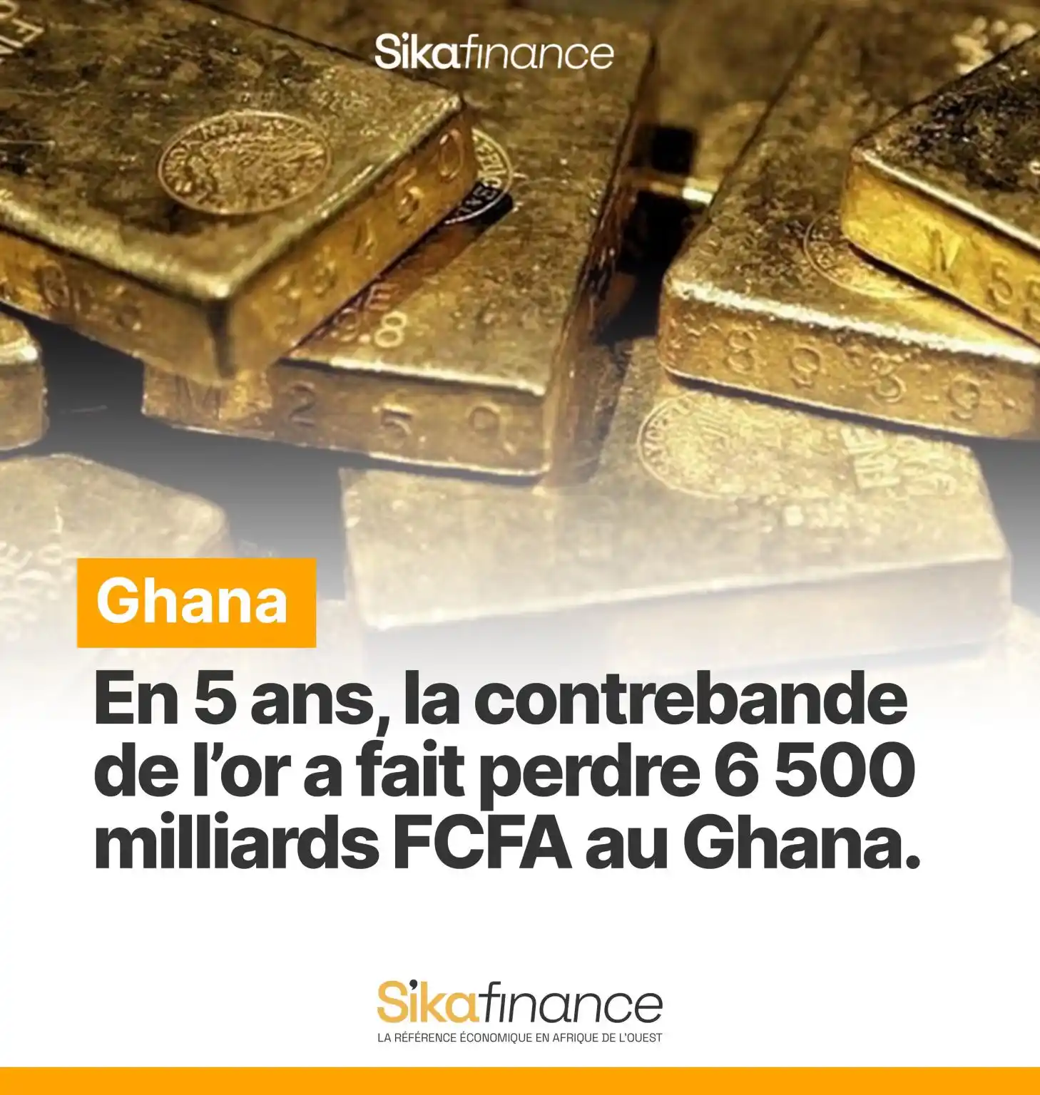Image from Sika Finance: *🇬🇭 En 5ans, le Ghana aurait perdu 229 tonnes d’or artisanal, soit 1...