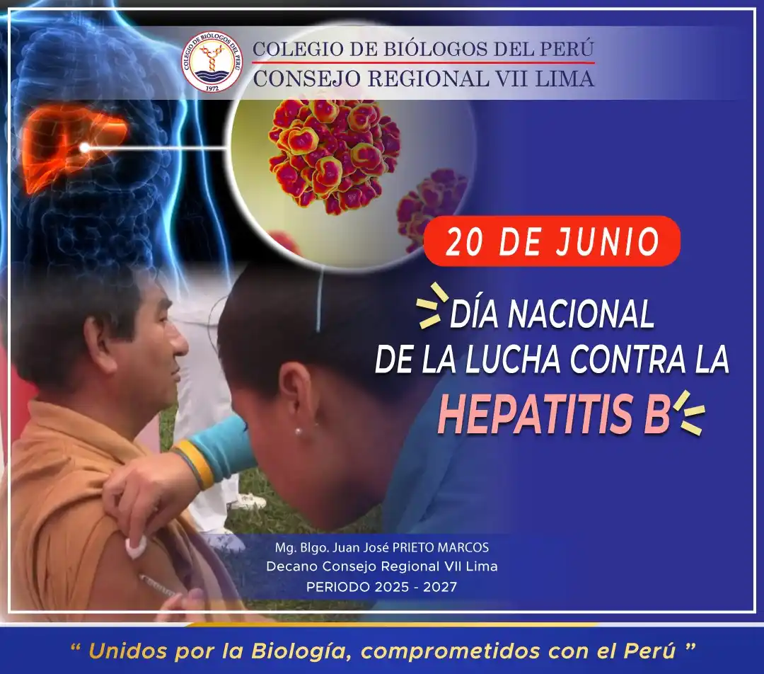 Image from CBP - CONSEJO REGIONAL VII LIMA: 🧬 Hoy, 20 de junio, conmemoramos el Día Nacional de la Lucha contra l...