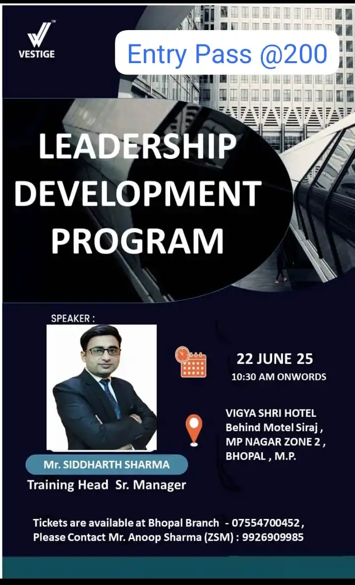 Image from Vestige Business Update: Kindly book your seat with team ......this very IMP LDP by our trainin...