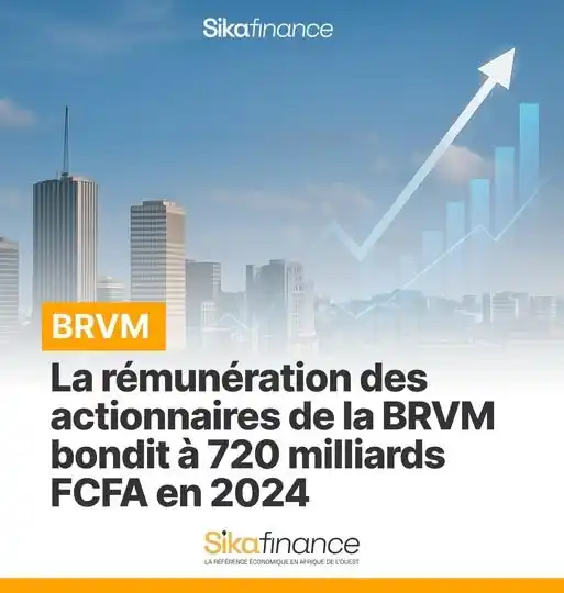 Image from Sika Finance: Les sociétés cotées à la BRVM ont distribué 720 milliards FCFA à leurs...