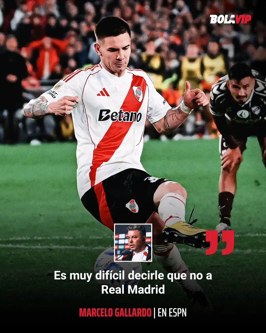 Image from River Plate Fans: "Me pongo en el lugar del futbolista" 🔜 Marcelo Gallardo, sobre Fran...