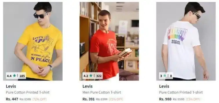 Image from Mynaa: Myntra Loot : Flat 72% Off On Levis Men's Clothing. Tshirts : https:/...