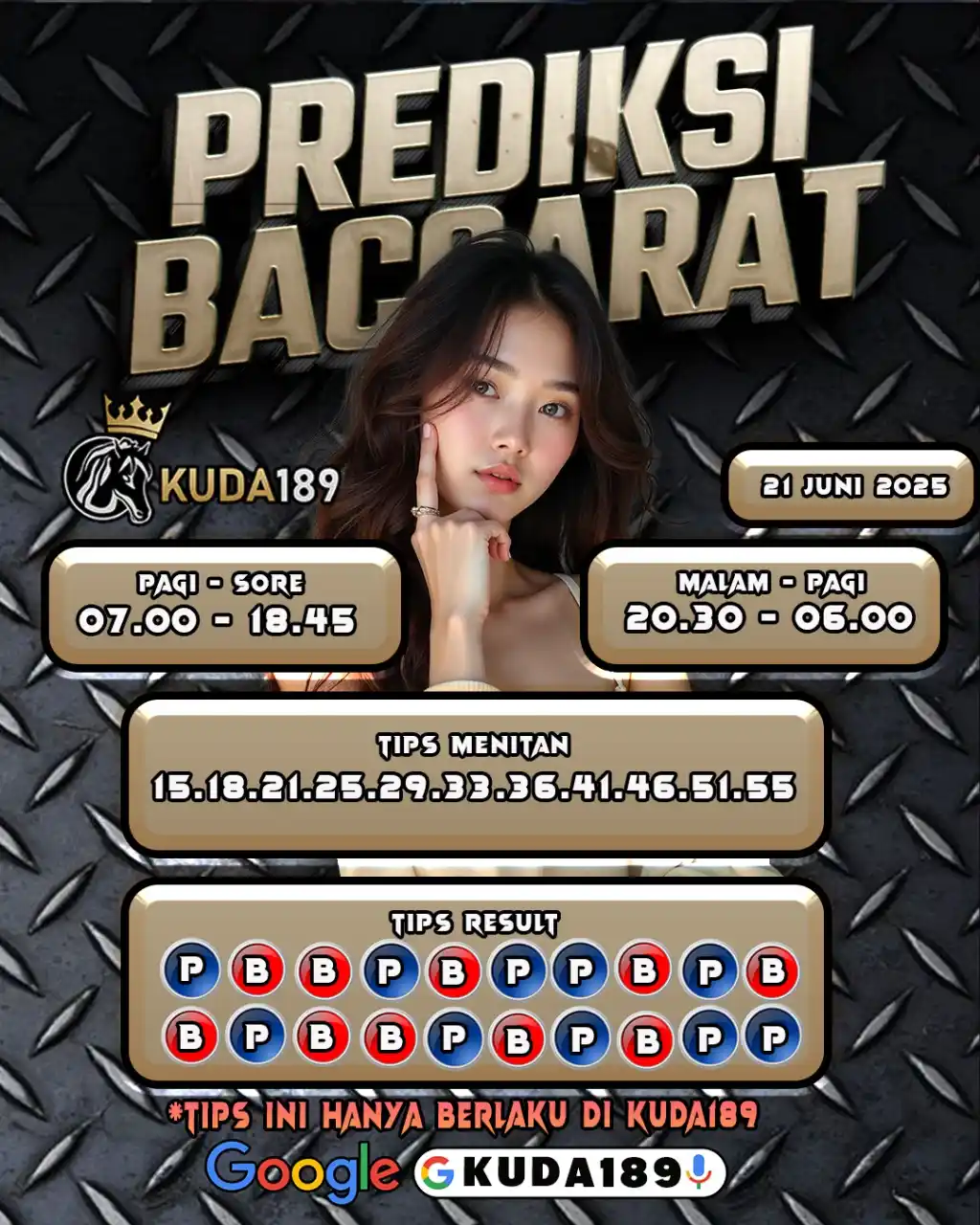 Image from MAHJONG GAMBLINK: POLA REKOMENDASI  PREDIKSI BACCARAT 21 juni 2025 🔥🔥  YANG PASTI CUMA...