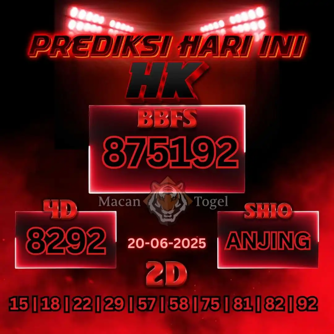 Image from SLOT GACOR MACANTOGEL: Prediksi HK untuk Malam ini dari Suhu Jitu Bong ! 📆 20 Juni 2025 Bbf...