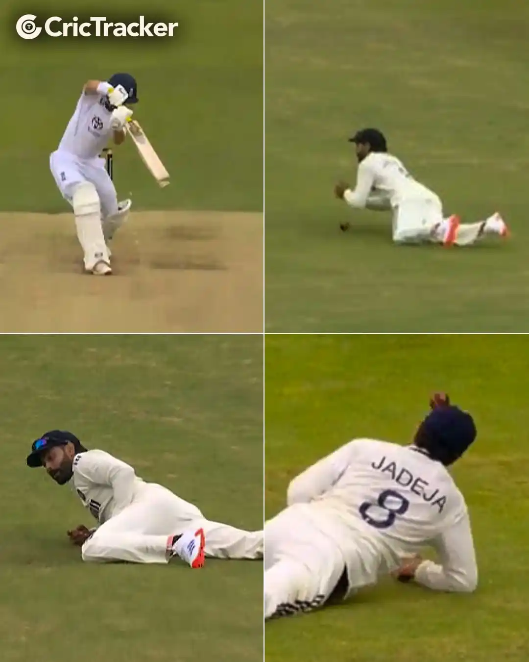 Image from CricTracker: Ravindra Jadeja drops the catch of Ben Duckett at 15 😬 📸: Jio Hots...