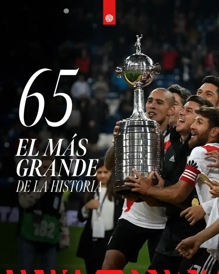 Image from River Plate Fans: 🏆🔝 RIVER, EL MÁS GRANDE. Según el informe oficial publicado por FIF...