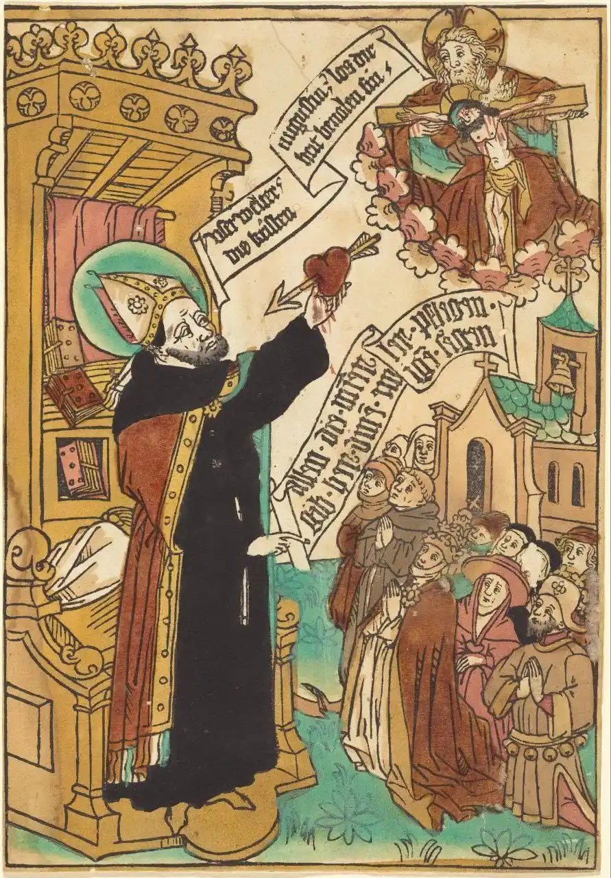 Image from Æternus ☩: *Santo Agostinho e o Primado Romano*  Santo Agostinho, De utilit. cred...