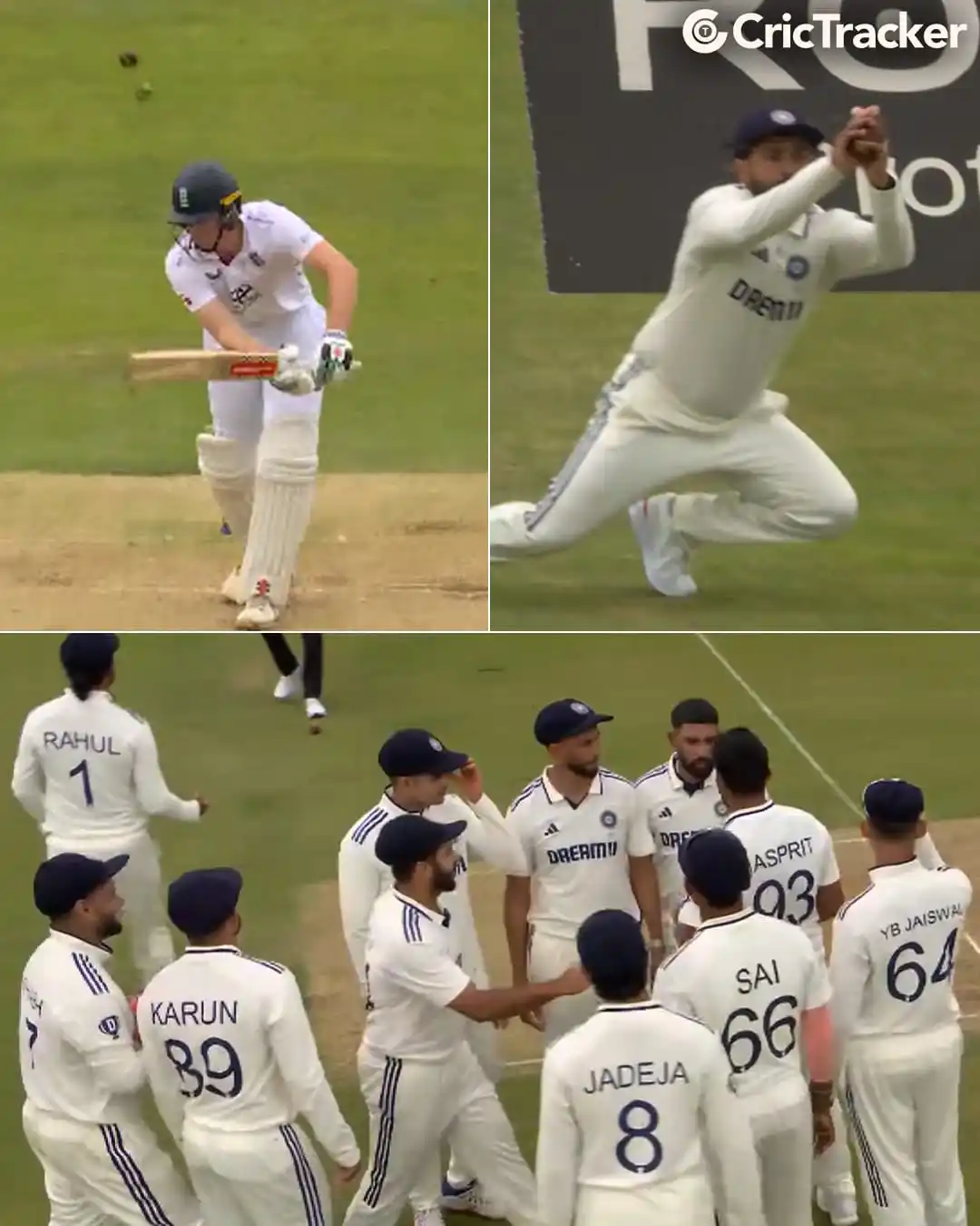 Image from CricTracker: Team India off to a flyer as Jasprit Bumrah removes Crawley early for ...
