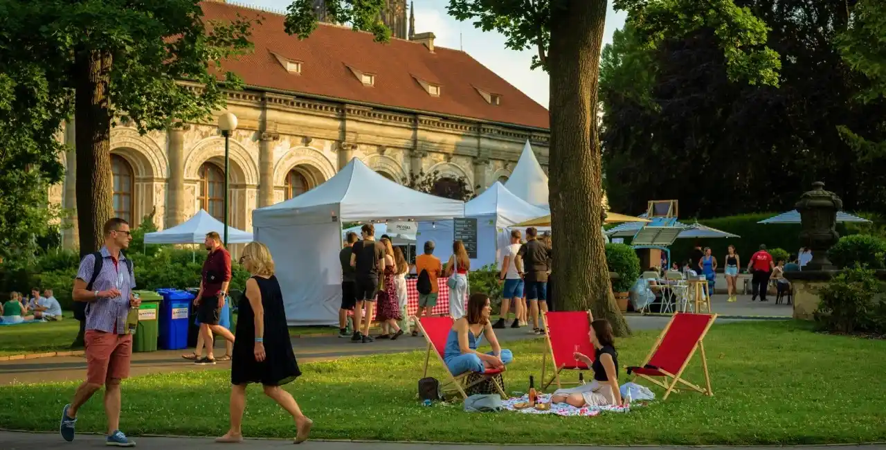 Image from Expats.cz: This weekend, Prague’s garden party scene splits into two very differe...
