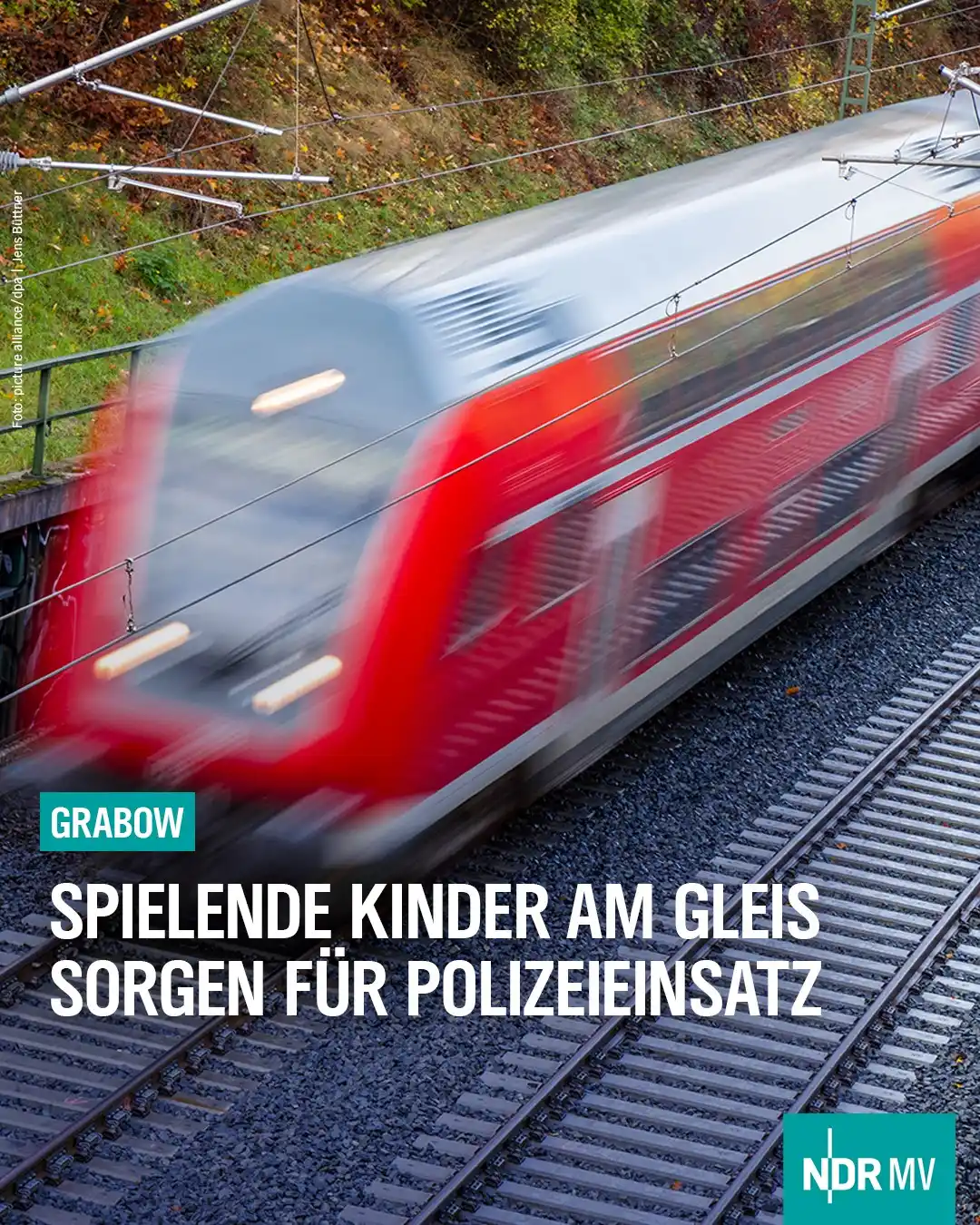 Image from NDR MV Nachrichten: 🚅 Zwei Mädchen im Alter von 12 und 14 Jahren lösten am Sonnabendabend...