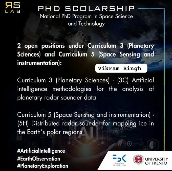 Image from Physics Jobs UG PG PHD Intership  Project Workshop: 2 open positions under Curriculum 3 (Planetary Sciences) and Curriculu...