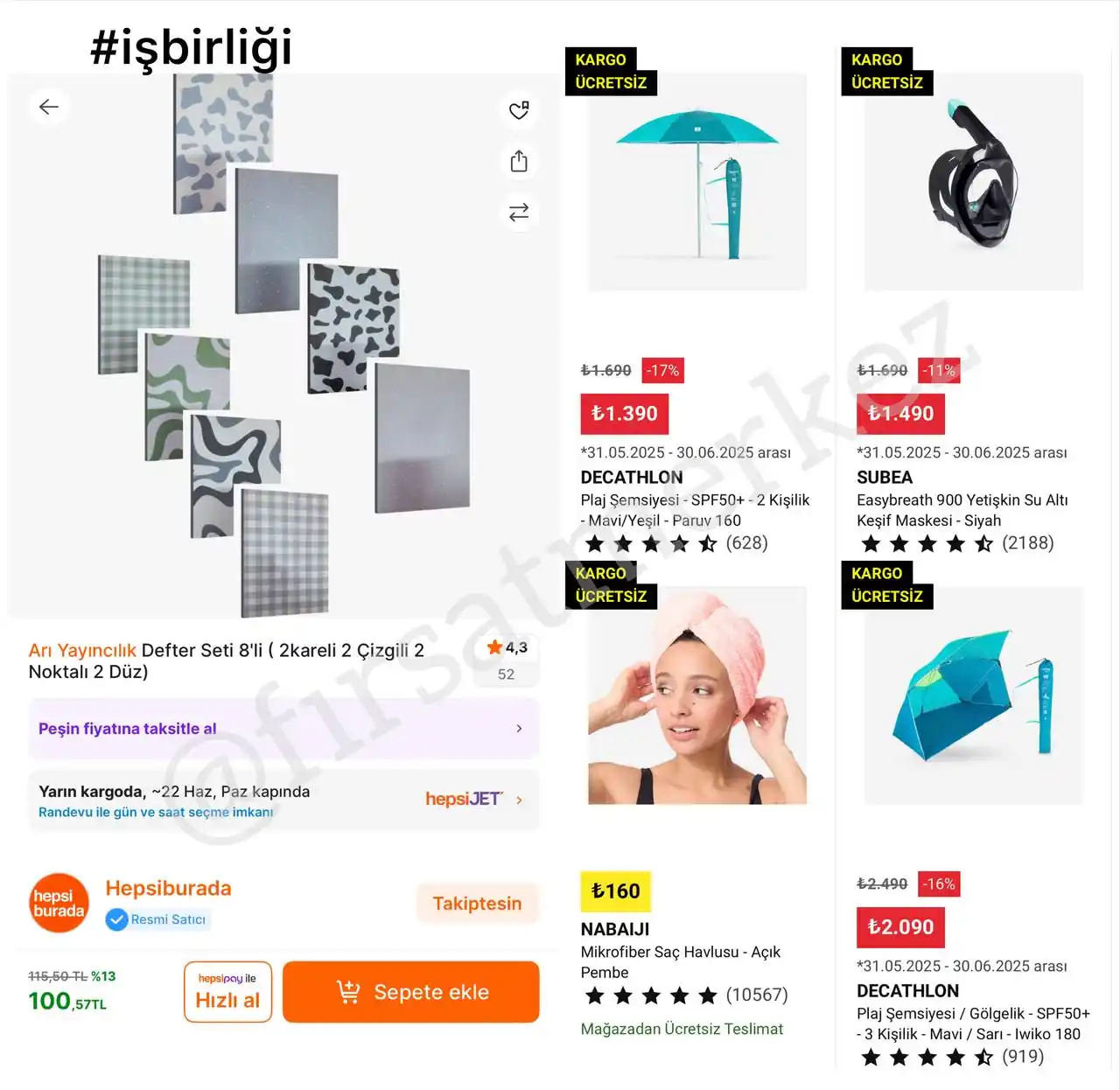 Image from İndirim Fırsat Merkezi: 🔥Arı Yayıncılık Defter 8’li   ✅100TL’ye Düştü - Premium Üyelik Kargo ...