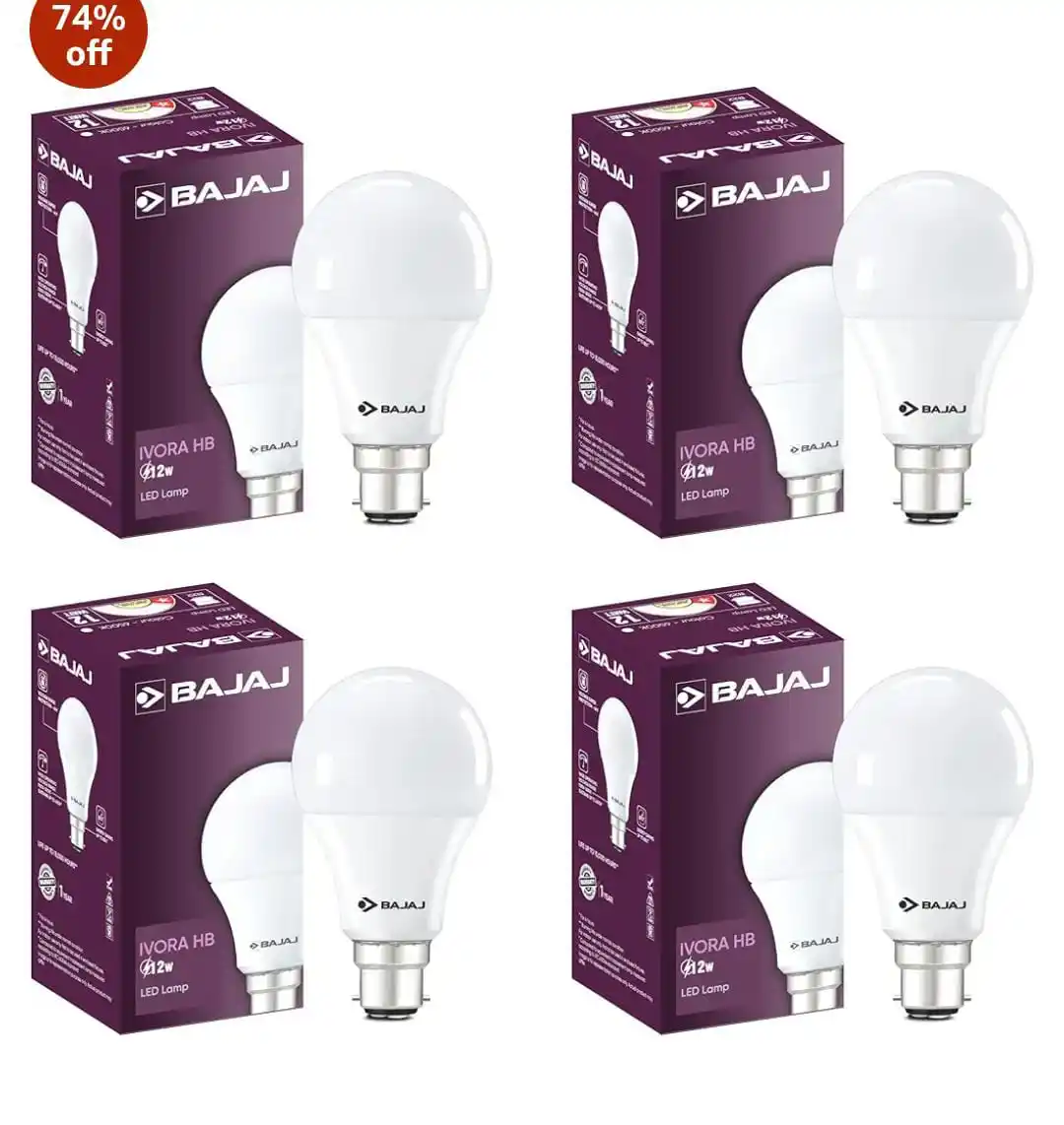 Image from Great Deals Hub PRO: *🔥🔥🔥Bajaj Ivora HB LED Lamp 12W CDL B22 (Pack Of 4)* *🟢 Deal Pri...