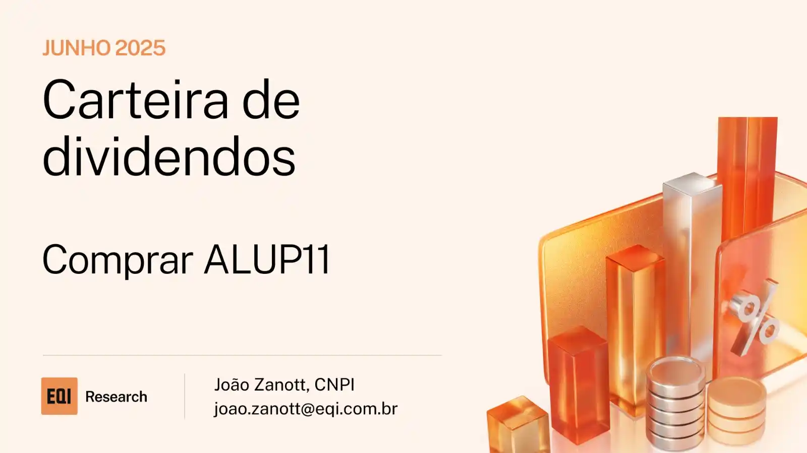 Image from EQI Research: 🟠 *Carteira de dividendos - Junho* Estamos realizando ajustes na cart...