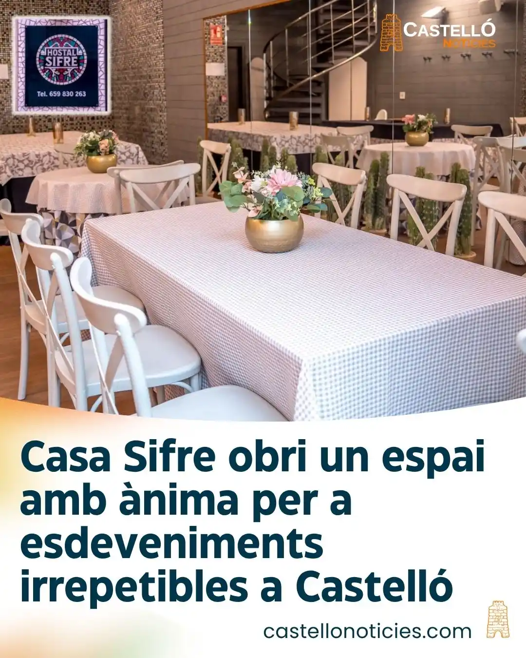 Image from InfoCastelló: *Casa Sifre* obri un *espai amb ànima* per a esdeveniments irrepetible...