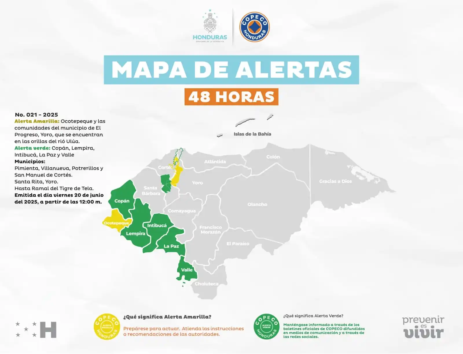 Image from Enfoque Digital HN: EDHN 🚨 || 🌧️COPECO deja en alerta amarilla 🟡 a Ocotepeque y las com...