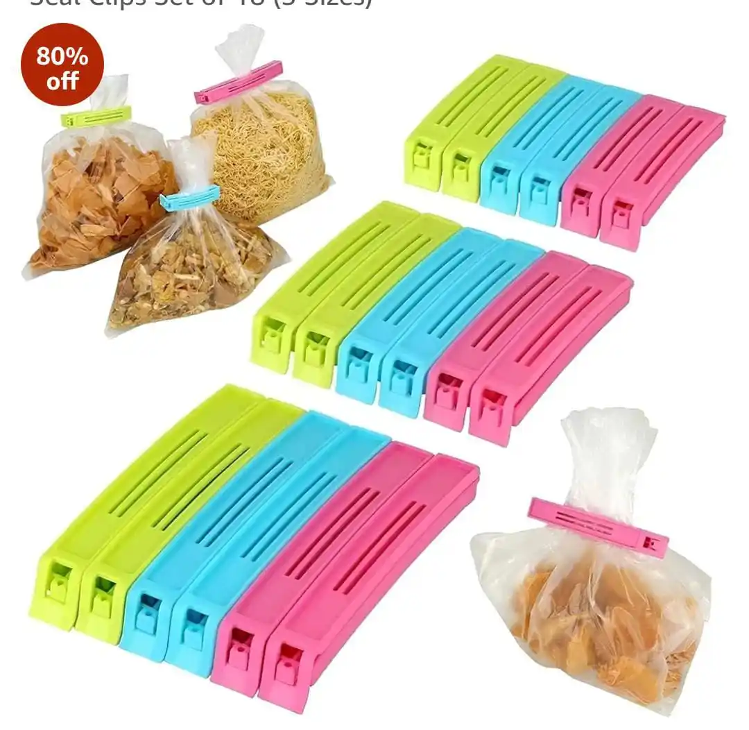 Image from Great Deals Hub PRO: 🔥🔥Food Bag Sealing Clips – Airtight & Reusable Snack Clips for Fresh...