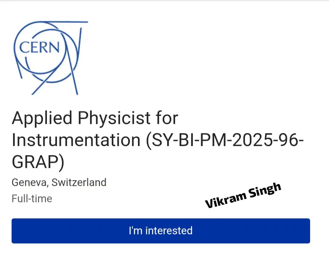Image from Physics Jobs UG PG PHD Intership Project Workshop: https://www.smartrecruiters.com/CERN/744000064449847-applied-physicist...