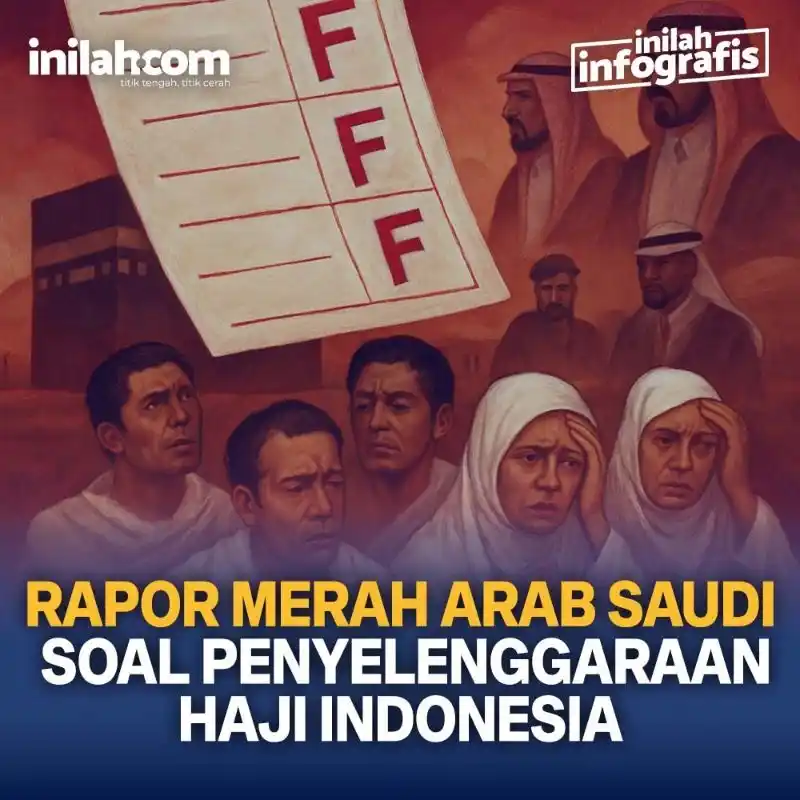 Image from Inilah.com: *INFOGRAFIS: Arab Saudi Beri Rapor Merah Pelaksanaan Haji Indonesia* ...