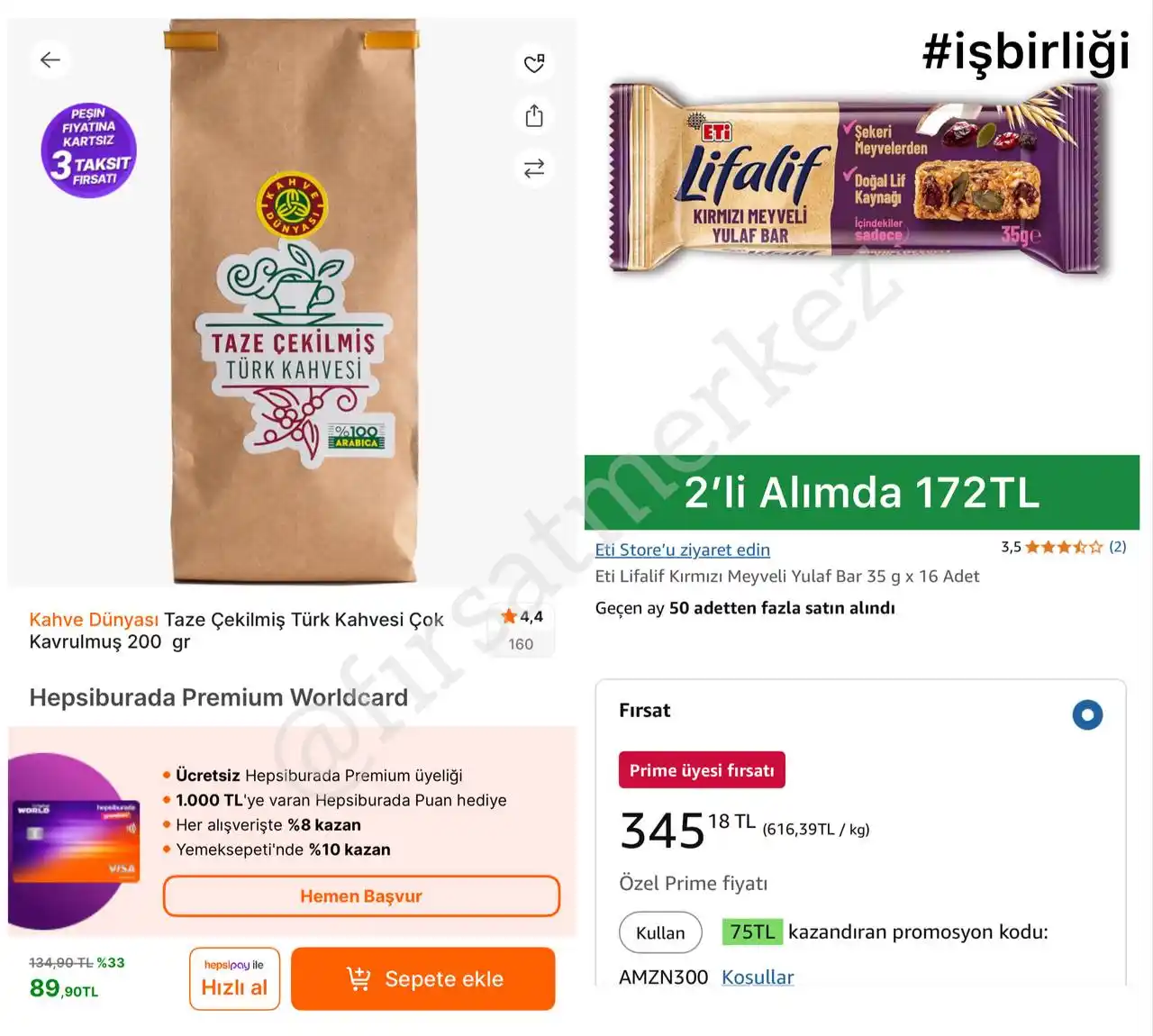Image from İndirim Fırsat Merkezi: 🔥Kahve Dünyası Taze Çekilmiş Türk Kahvesi Çok Kavrulmuş 200Gr ✅89TL...