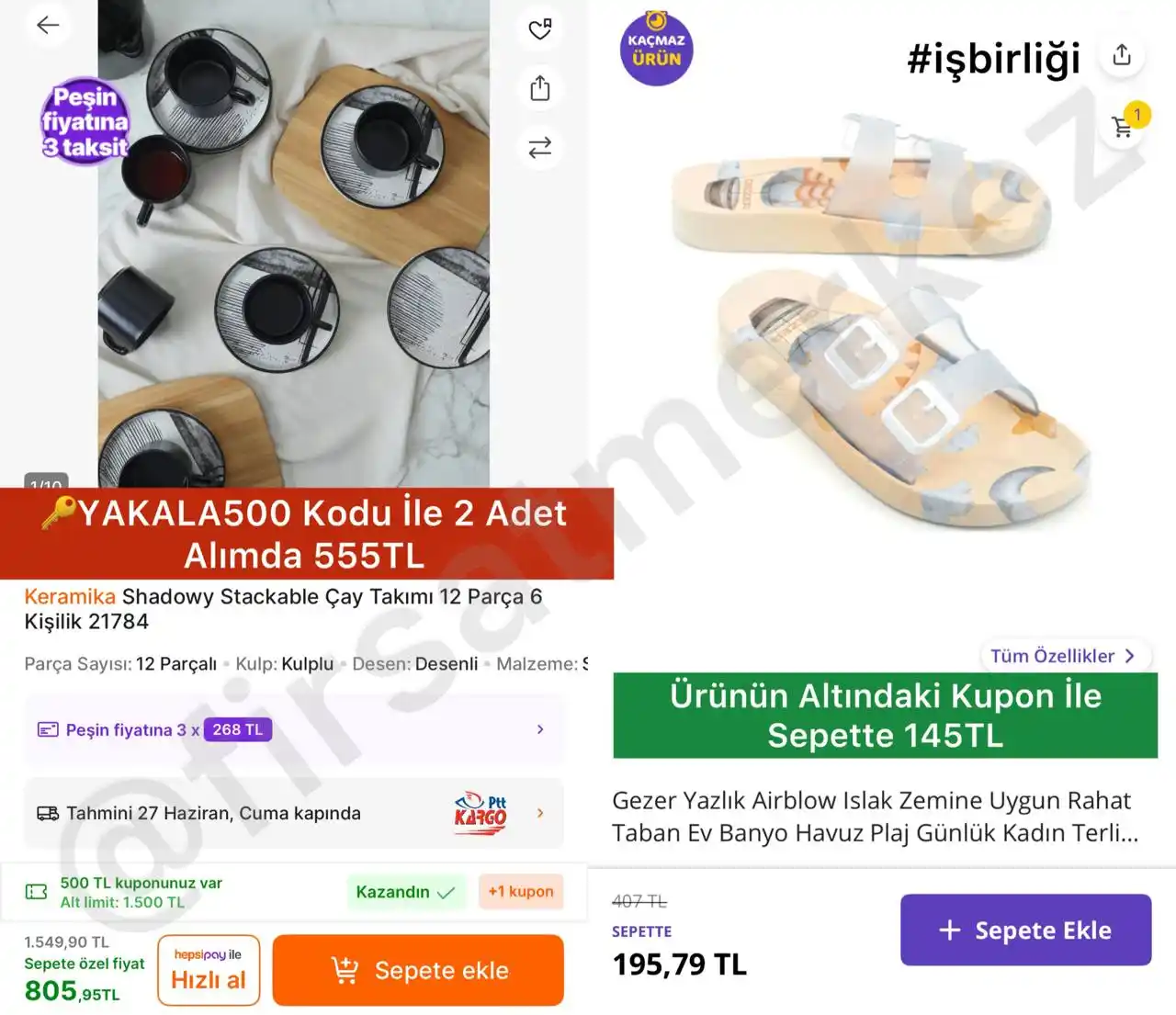 Image from İndirim Fırsat Merkezi: 🔥Keramika Shadowy Stackable Çay Takımı 12 Parça 6 Kişilik ✅Sepette ...