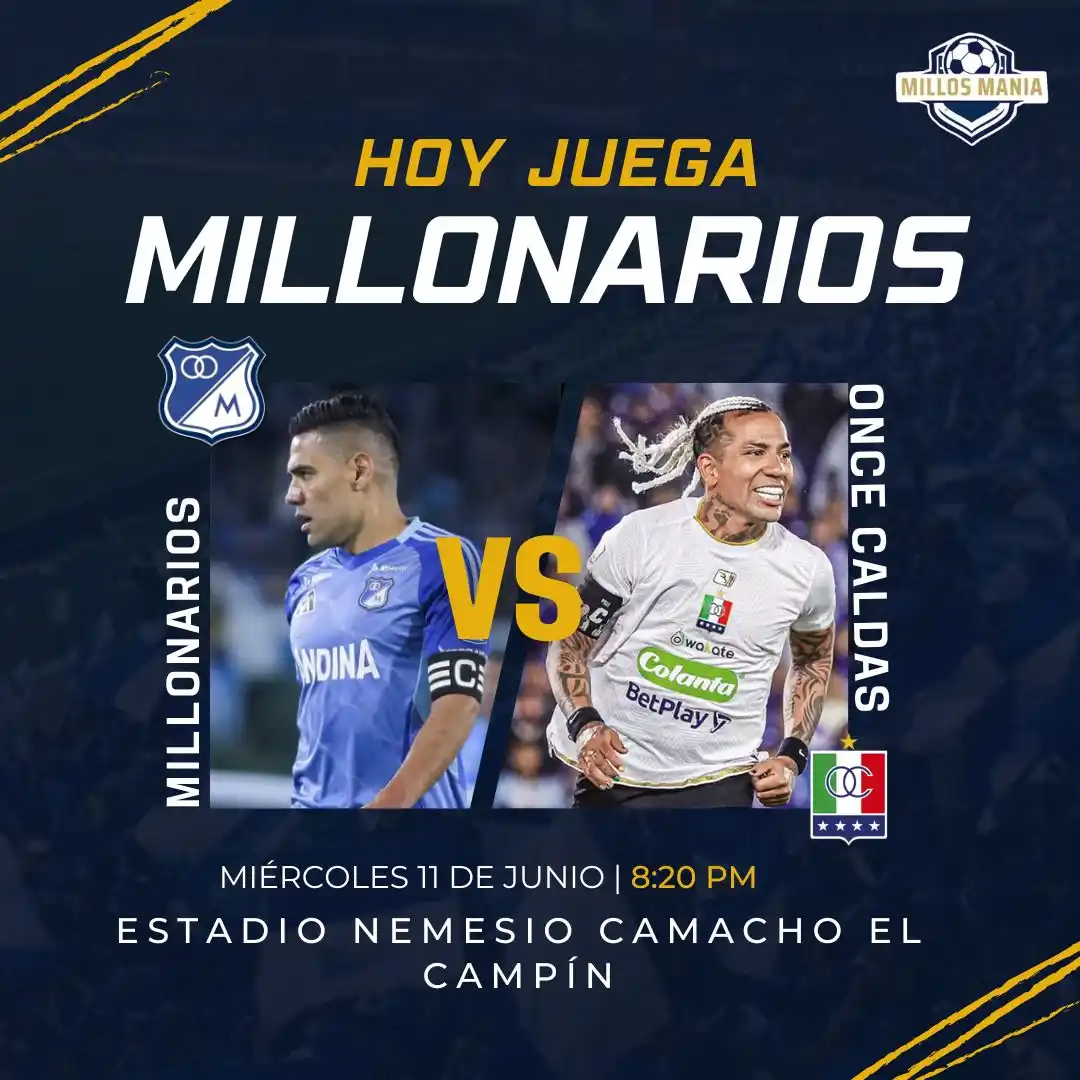 Image from Millos Manía 💙Ⓜ️🏆: ¡La cita es hoy a las 8:20 pm en el estadio El Campín! 🏟️💙 Millonari...