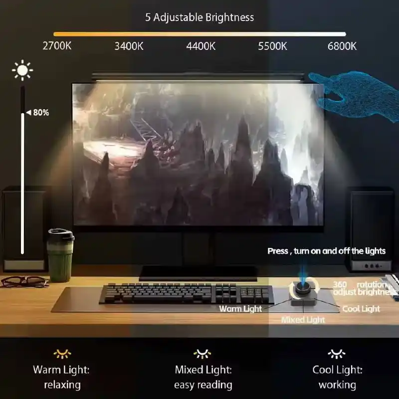 Image from TECNAN OFERTAS: 💥 Lightbar para Monitor 44cm com RGB 🤑 R$ 20 🎟️ Cupom: FORTE8 + ...