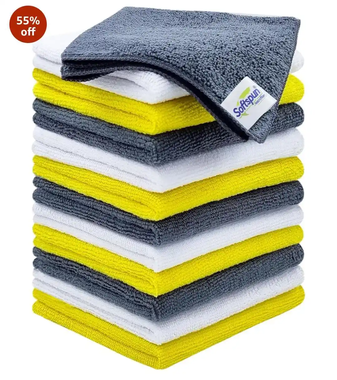 Image from Great Deals Hub PRO: *🔥🔥Microfiber Cleaning Cloths, 12pcs 30x30cms 220 GSM Multi-Colour* ...