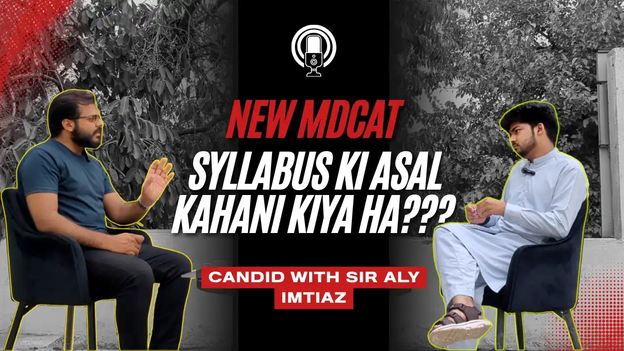 Image from MDCAT Official: *NEW MDCAT Syllabus ki Asal Kahani Kya Hai? Aly Imtiaz*  👉https://you...
