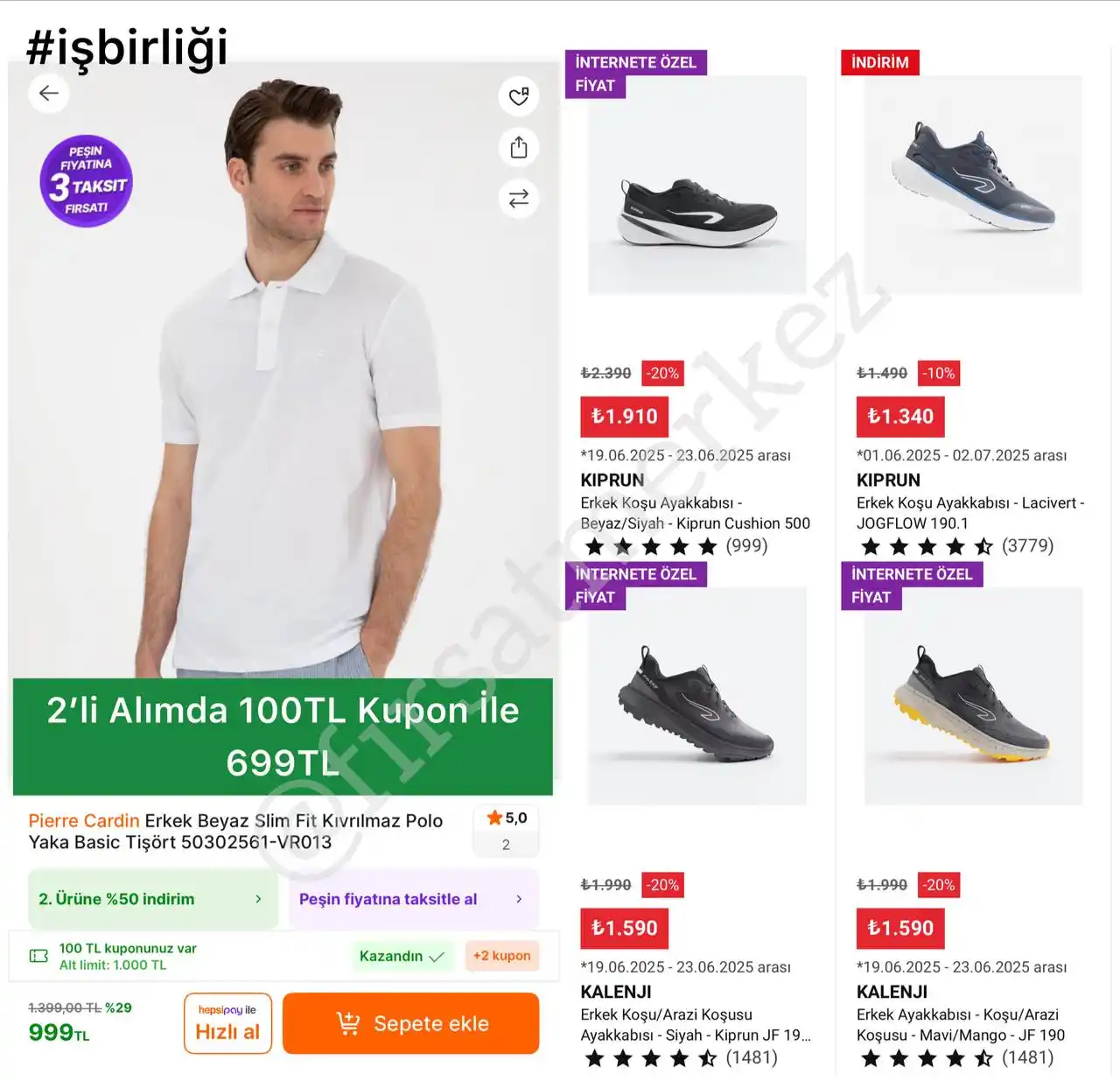 Image from İndirim Fırsat Merkezi: 🔥Pierre Cardin Erkek Beyaz Slim Fit Kıvrılmaz Polo Yaka Basic T-Shirt...