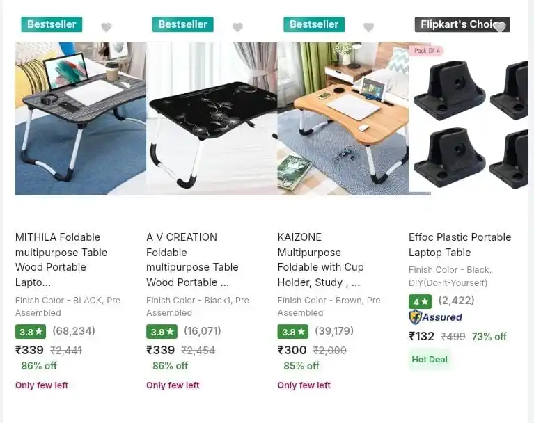 Image from Great Deals Hub PRO: *Portable laptop tables at ₹250* https://fktr.in/awvwKdk...