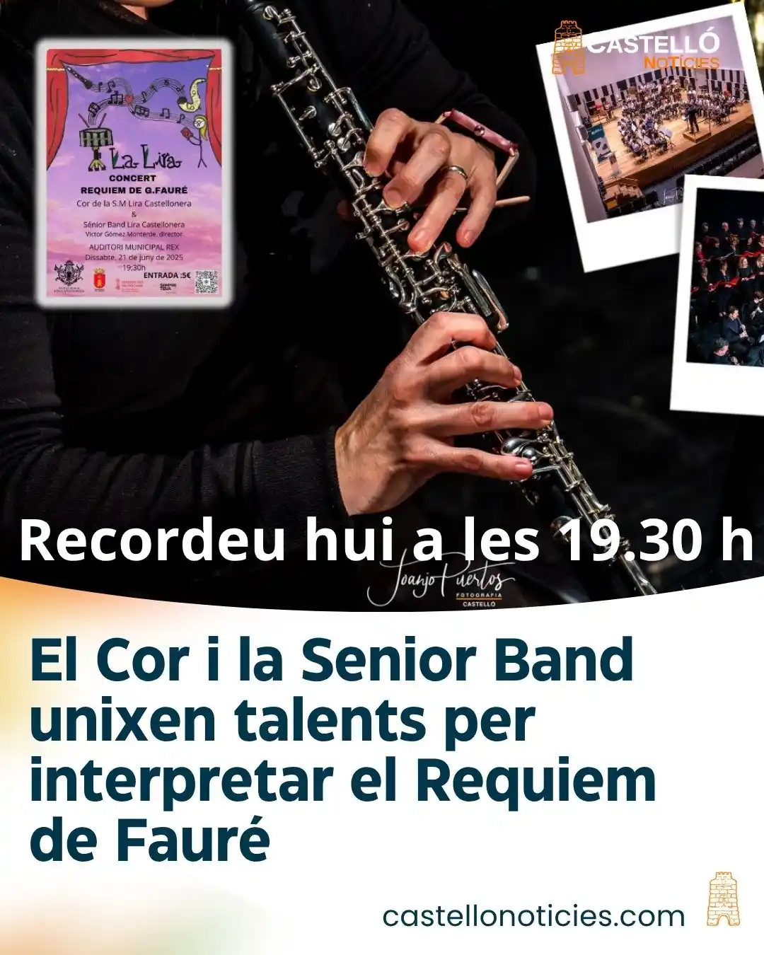 Image from InfoCastelló: Recordeu hui a les 19.30 h el Cor i la Senior Band unixen talents per ...