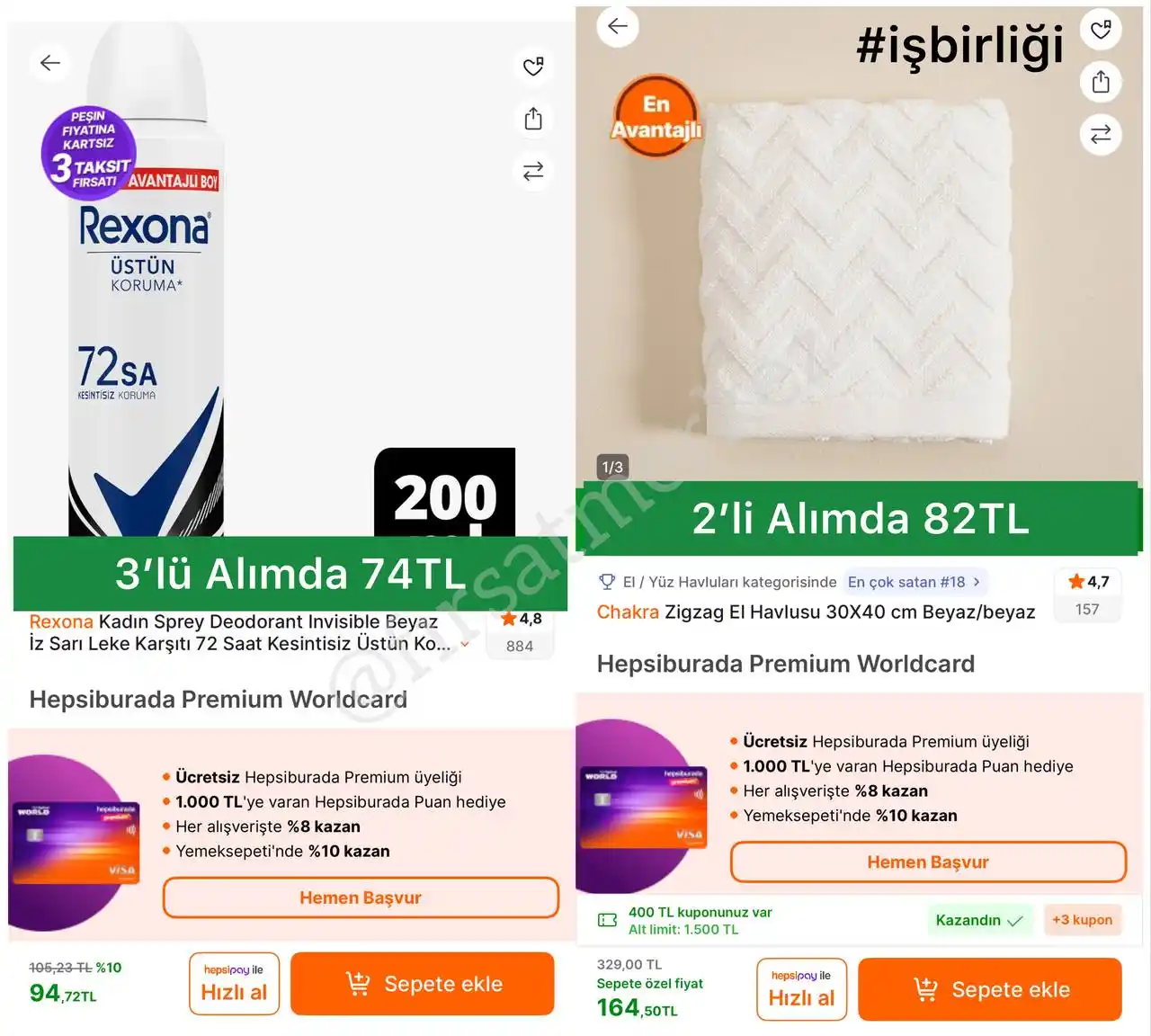Image from İndirim Fırsat Merkezi: 🔥Rexona Kadın Sprey Deodorant Beyaz İz Sarı Leke Karşıtı 200Ml   ✅94T...
