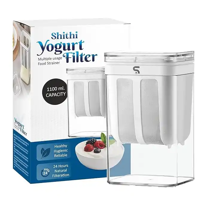 Image from Great Deals Hub PRO: SHITHI Hung Curd Strainer Box | Greek Yogurt & Curd Maker - 1100ml Fin...