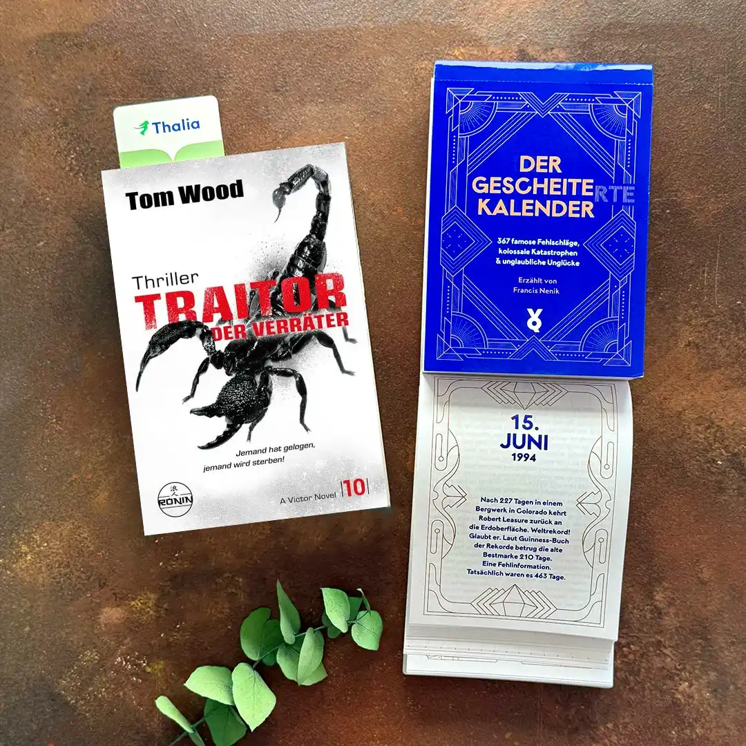 Image from THALIA BUCHCLUB : Spannender Thriller oder faszinierendes Sachbuch? In diesem Duell tret...