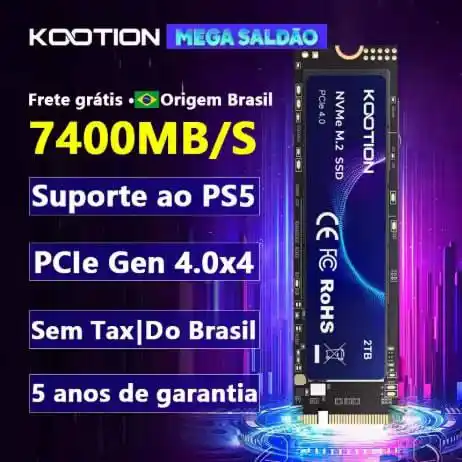 Image from TECNAN OFERTAS: 💥 SSD NVMe Gen4 Kootion 2TB – Envio do Brasil 🇧🇷  🤑 R$ 577 (7000MB...