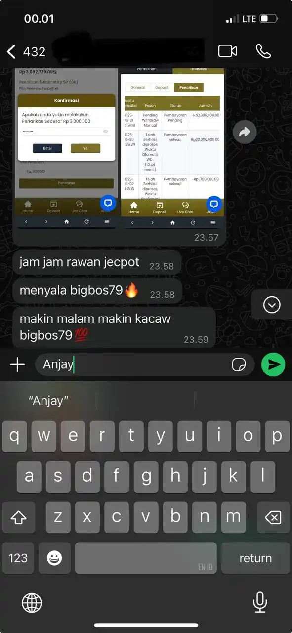 Image from Group_ParaBos$: SUDAH KU DUGA MAKIN MALAM MAKIN JOS,DEPO SEKARANG RASA KAN JECPOT NYA�...