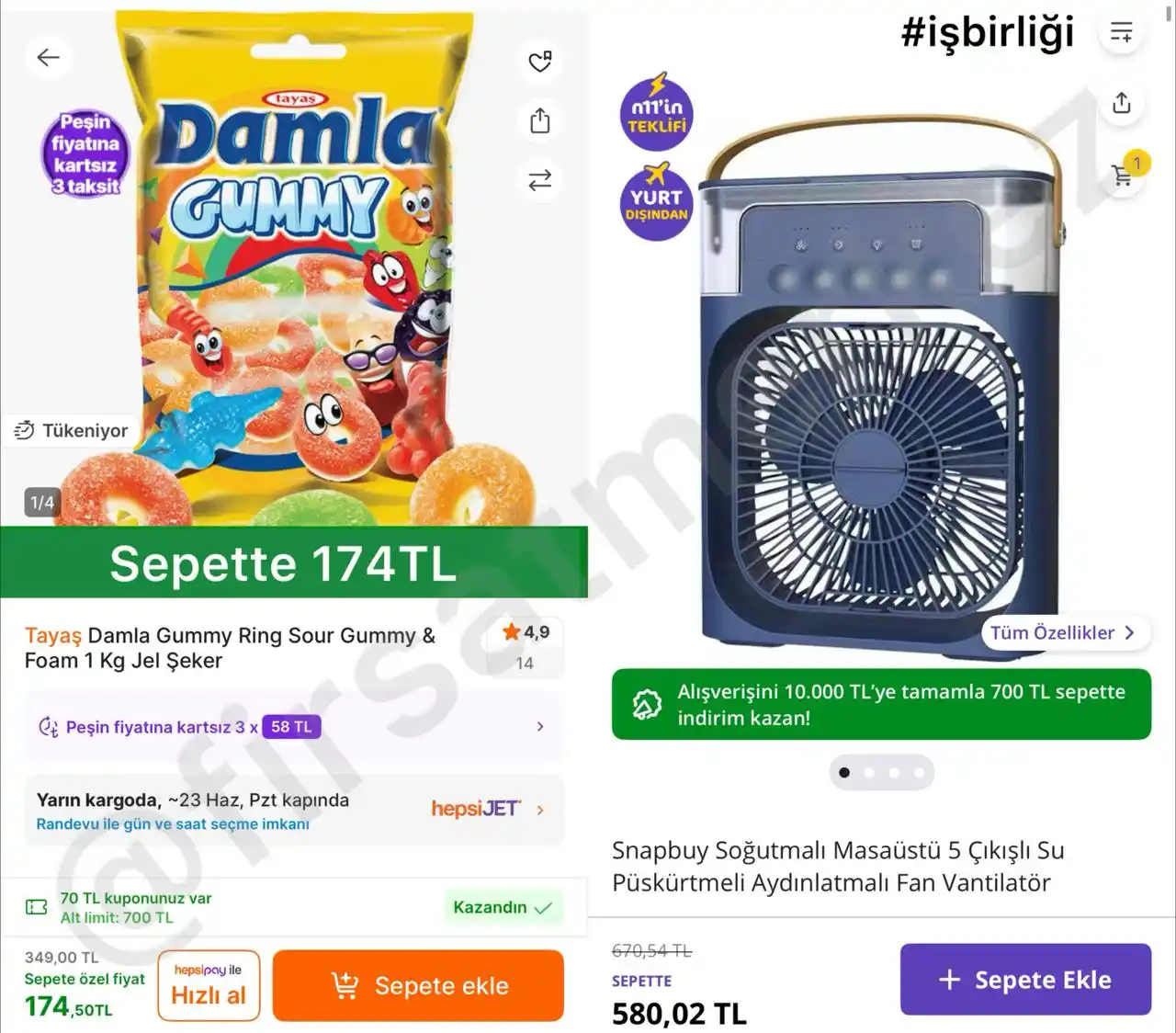 Image from İndirim Fırsat Merkezi: 🔥Tayaş Damla Gummy Ring Sour Gummy & Foam 1Kg Jel Şeker ✅Sepette 17...