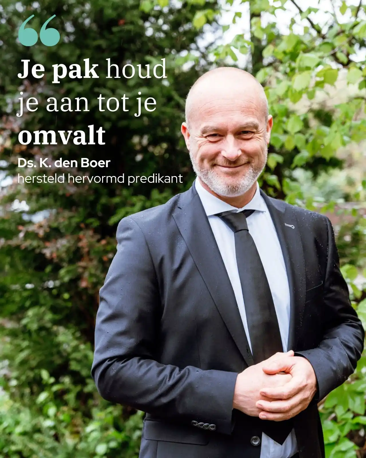 Image from Reformatorisch Dagblad: Voor zondag staan tropische temperaturen voorspeld. Ds. K. den Boer, p...